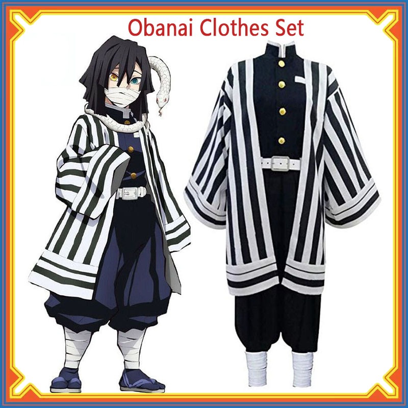 Iguro Obanai Costume De Cosplay Kimono Anime Haut Pantalon Veste Accessoires Tenues Pour Iguro Obanai Halloween Party Costume Ensemble De Vêtements