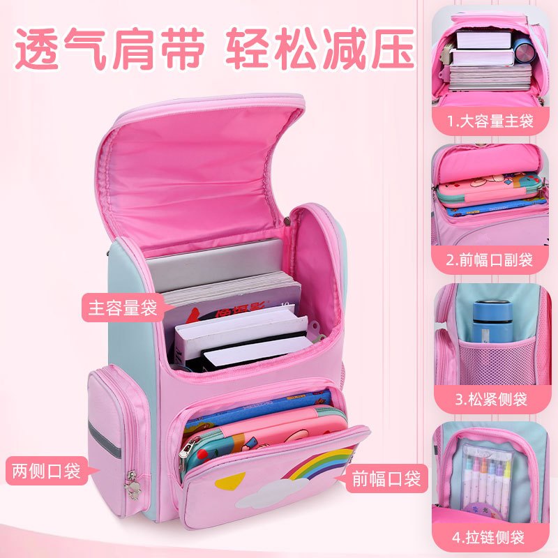 Fashion School Bag For Kids Girl Unicorn Backpack Cute Large Capacity  Waterproof Bag Grade 1-6