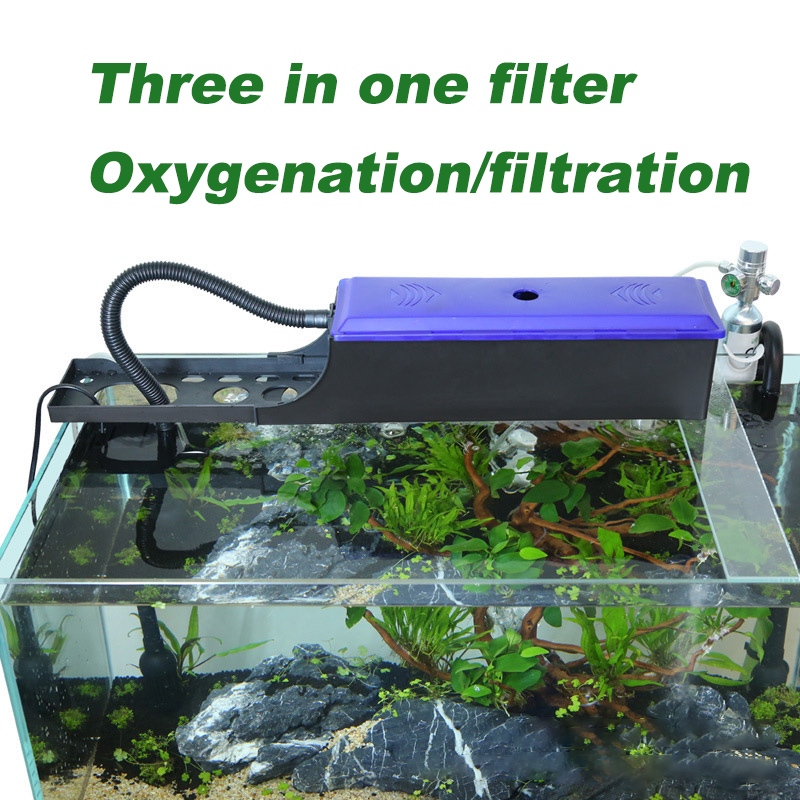 Top filter aquarium oxygen 3 in 1 Filter For Aquarium Air Oxygen ...