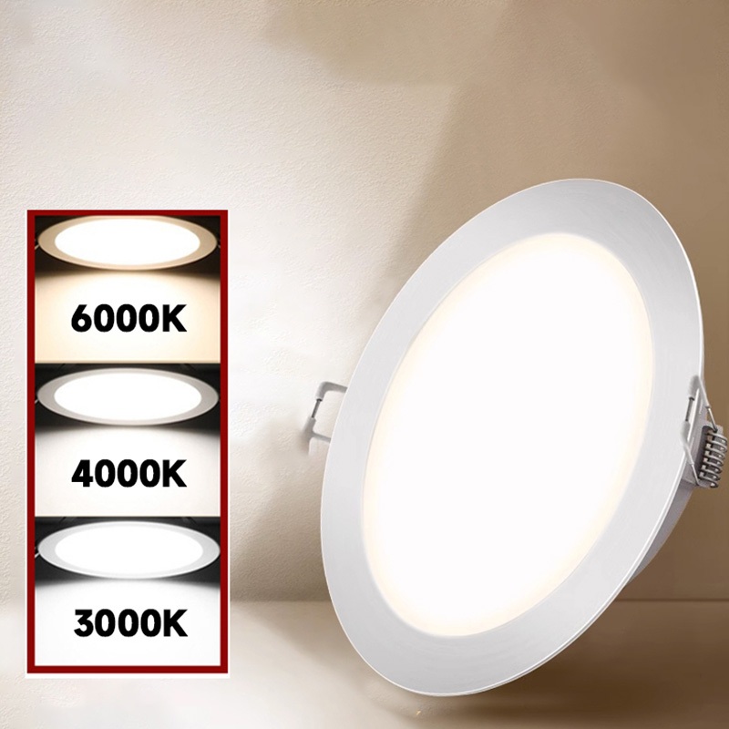 Home Ultra Thin Pin Light Led Ceiling Light Tri Color Recessed ...