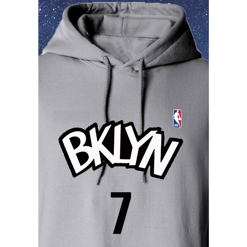 Hoodie Jacket BKLYN NETS 11 13 Gray Pullover Mall Quality Long sleeve  Basketball Trending Hoodie