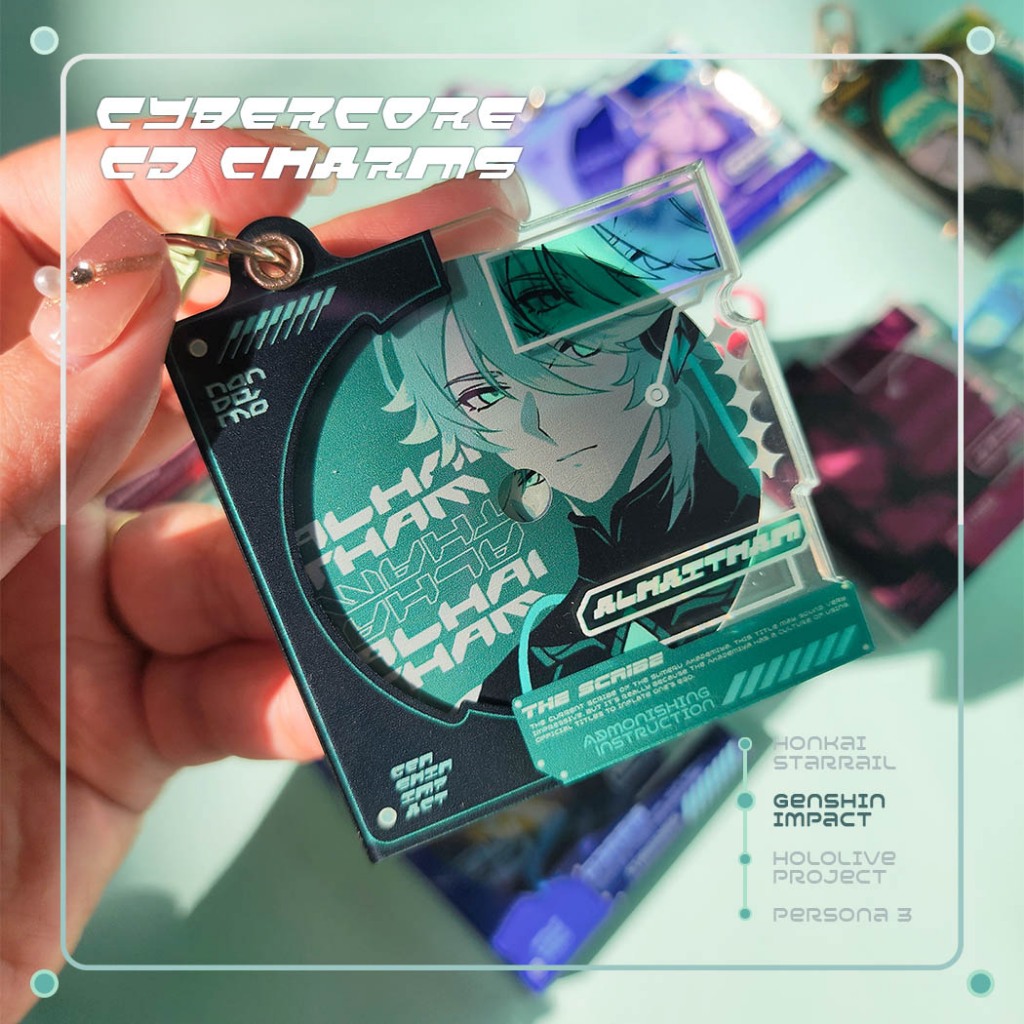 CD Charm Keychain - Genshin Impact Alhaitham Cybercore Aesthetic ...