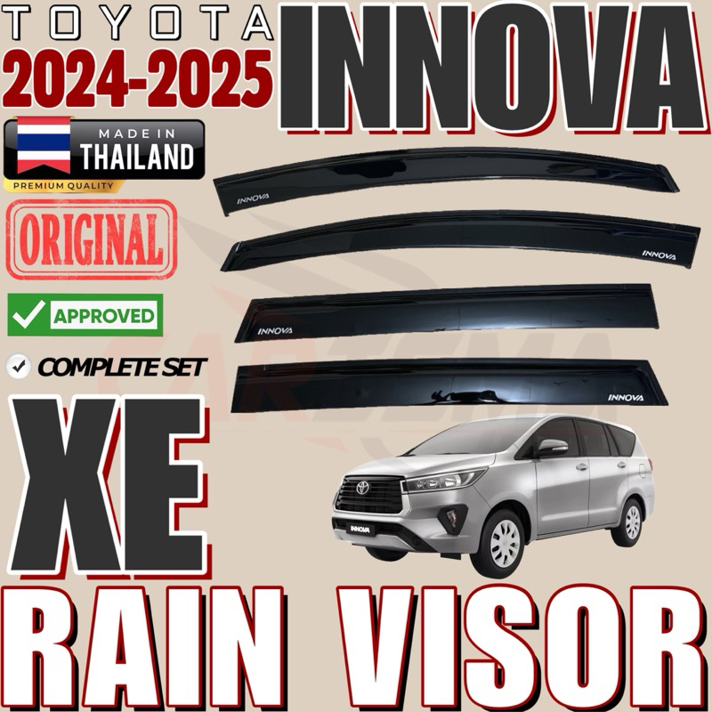 TOYOTA INNOVA XE 2024-2025 ORIGINAL RAIN VISOR (complete set) | Shopee ...