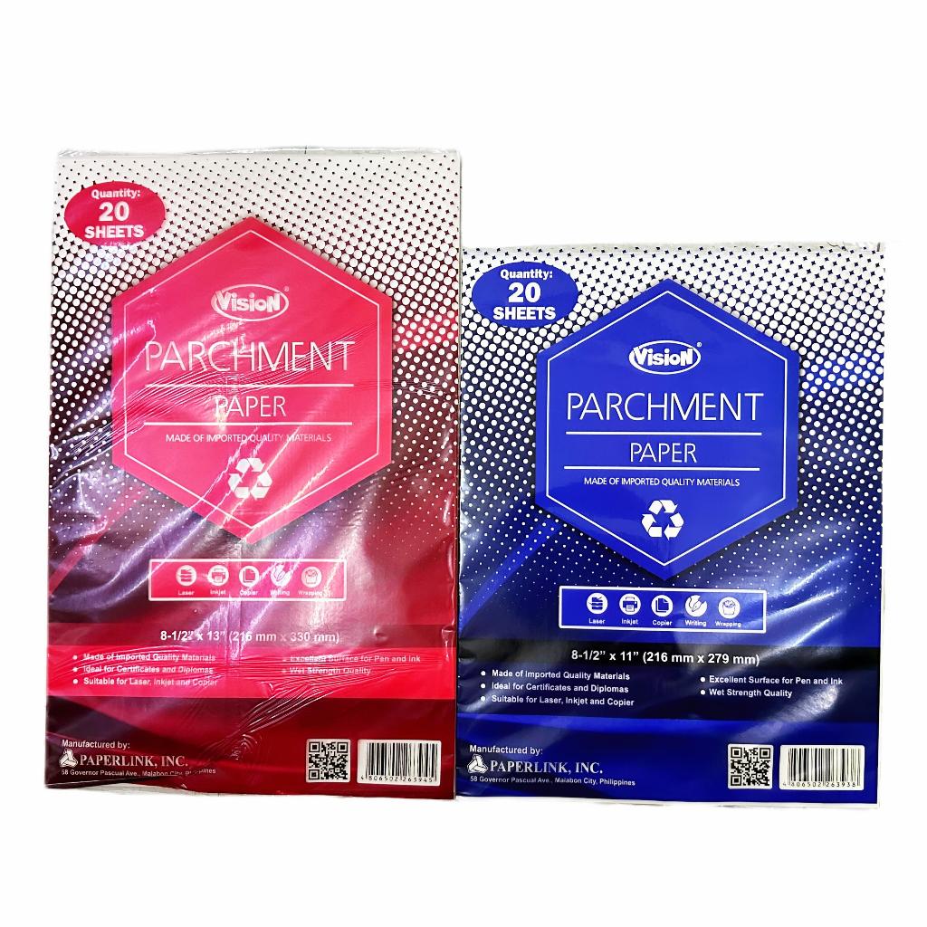 20 Sheets Parchment Paper Long Short Size High Quality Shopee Philippines