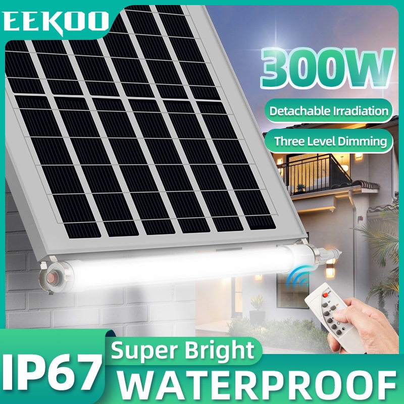 EEKOO Induction Led Light Solar Lamp IP67 Waterproof With Remote Tube ...