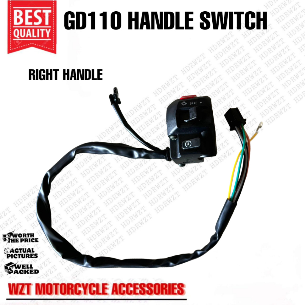 WZT LEFT & RIGHT HANDLE SWITCH FOR SUZUKI GD110 / GD 110 MOTORCYCLE ...