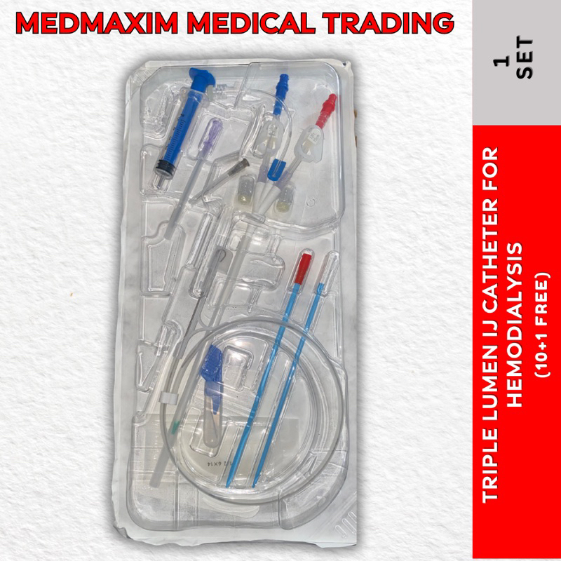 Triple Lumen Hemodialysis Catheter IJ Catheter (10+1) | Shopee Philippines