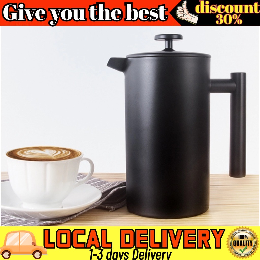 Stainless Steel French Press Coffee Maker Double Wall Coffee Tea Brewer