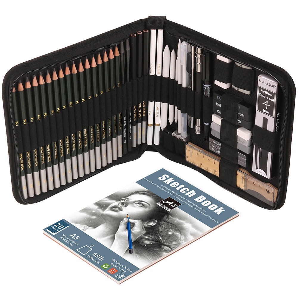 SNAP BUY08 50Pcs 54 pcs sketch drawing pencil complete drawing set ...