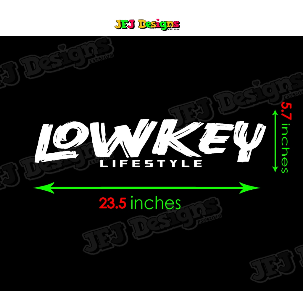 LOWKEY LIFESTYLE Original Design Cutout Vinyl Sticker | Shopee Philippines
