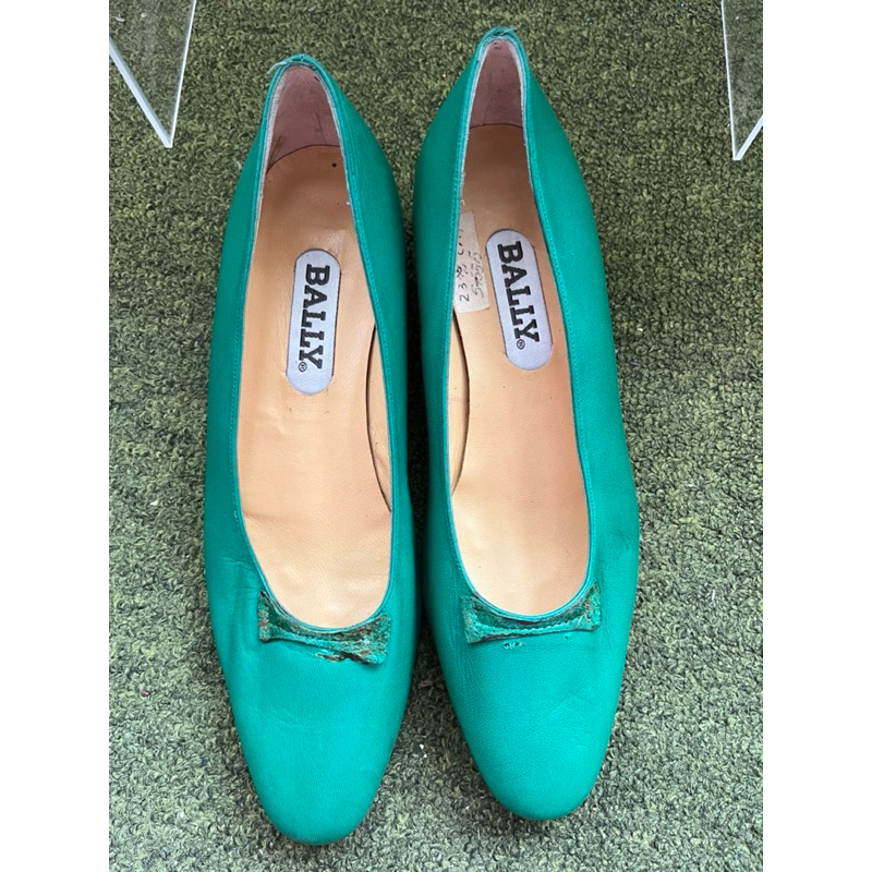 Authentic Bally Green Leather Shoes sz 35.5 Shopee Philippines