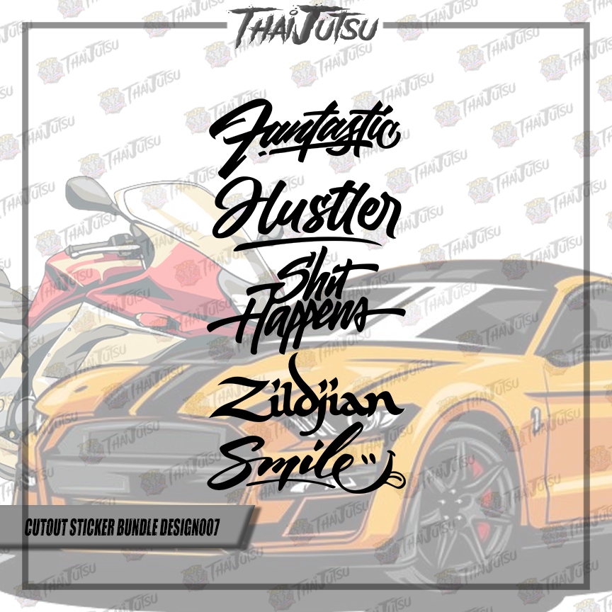 CUTOUT STICKER BUNDLE DESIGN007 ( VINYL CUT-OUT STICKER DECALS ...