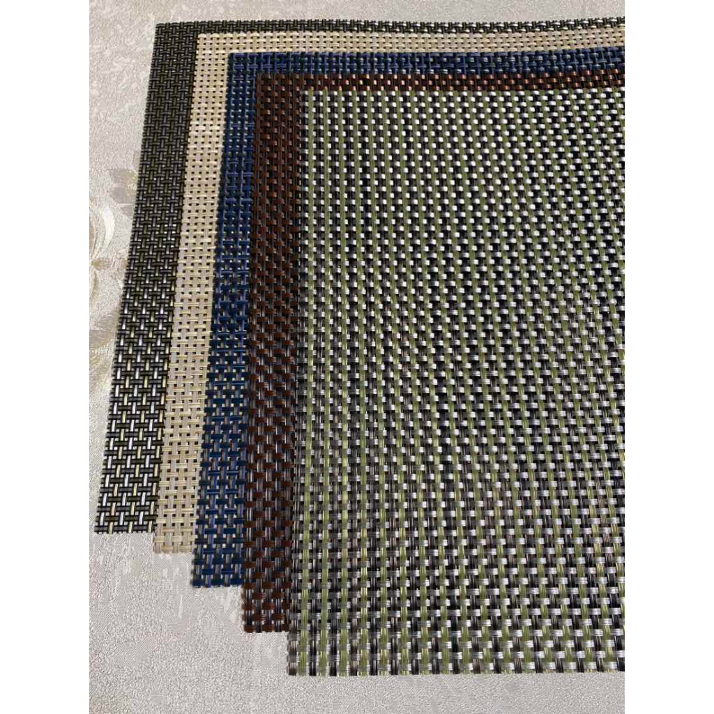 LACOTA PVC Table Mat Rectangle Woven Placemats Sets For Wedding Dinner ...