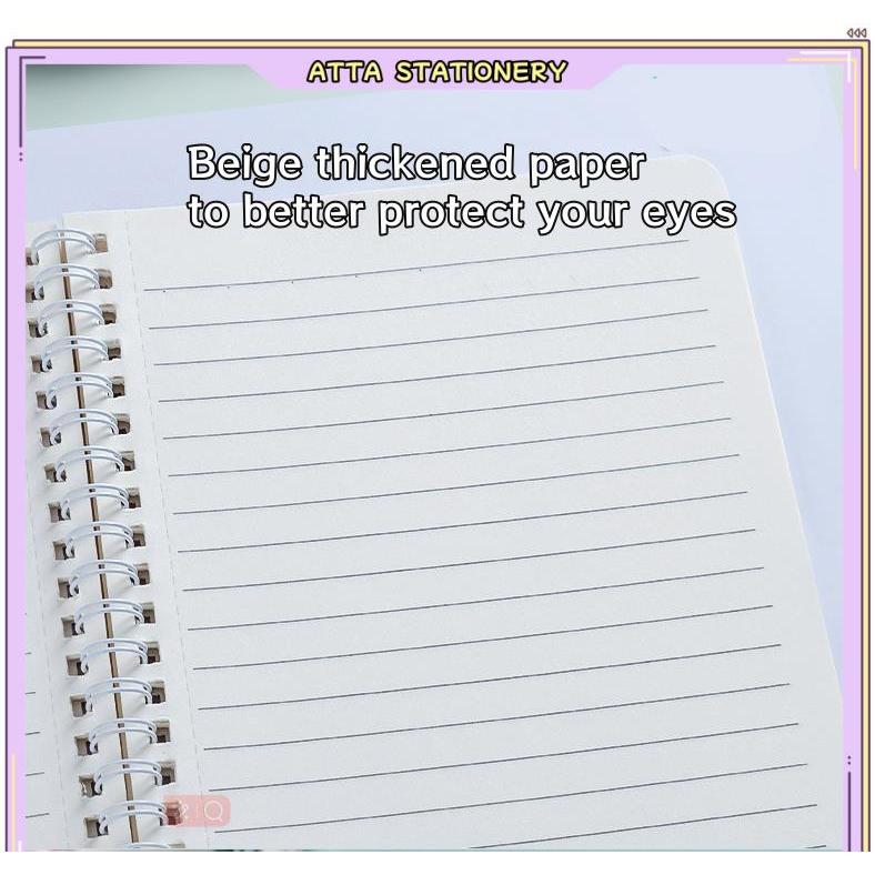 60Sheets A5 Spring Notebook Colorful Spiral Notepad 1PC Line Aesthetic ...