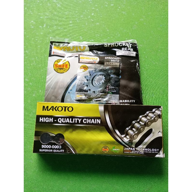 sprocket with 120L heavy duty chain set (15T) for xrm 125 / wave 100 ...