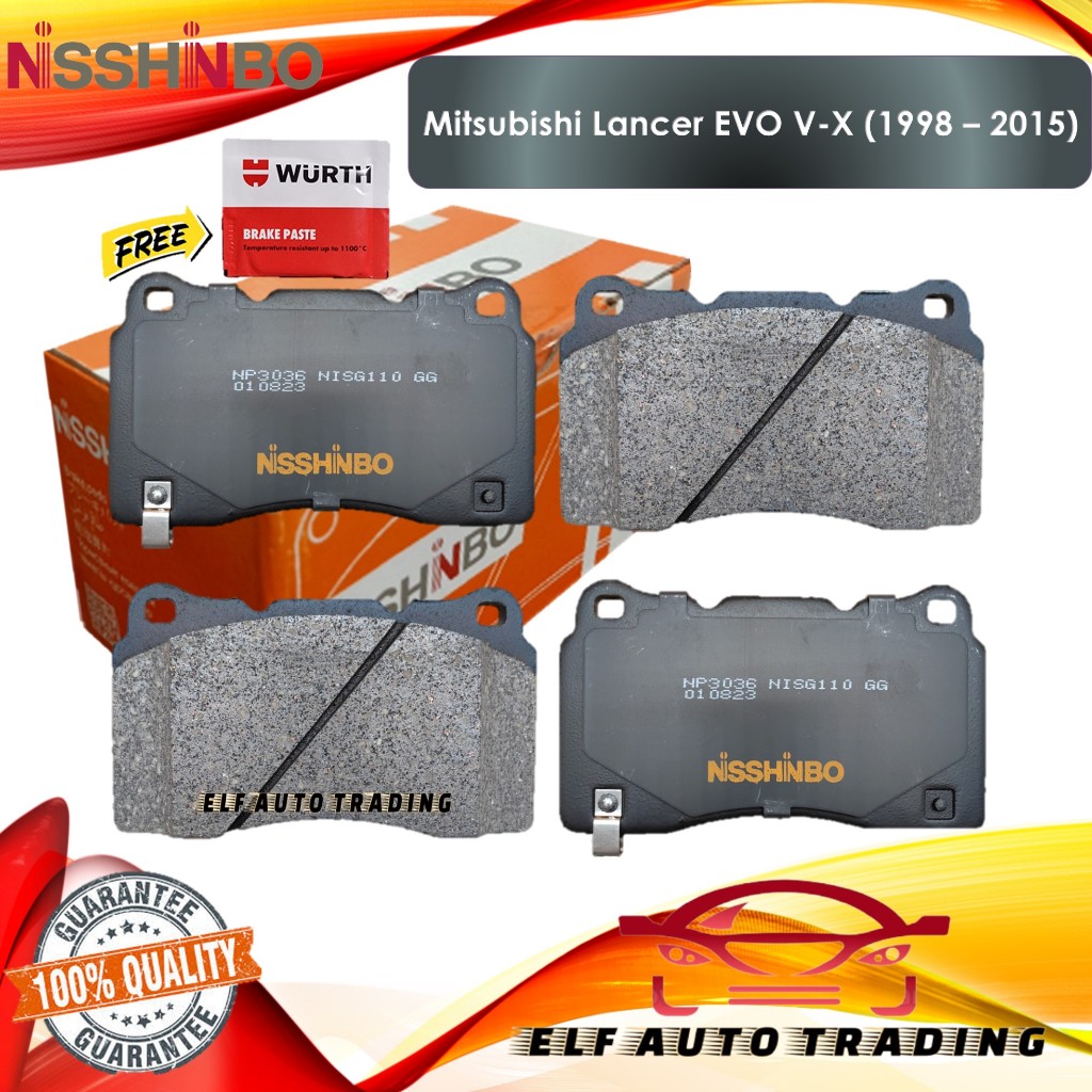 HEL Performance Carbon Fiber Brake Pad Shims for Mitsubishi Lancer Evo 9 2005-2007
