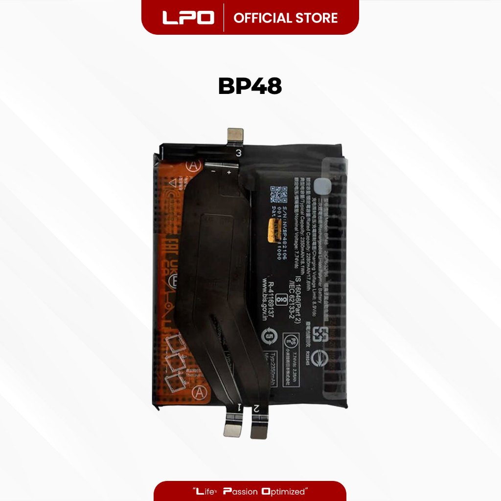 LPO Cellphone Battery BP48 3.8V 18.1Wh 2350mAh Compatible with Xiaomi ...