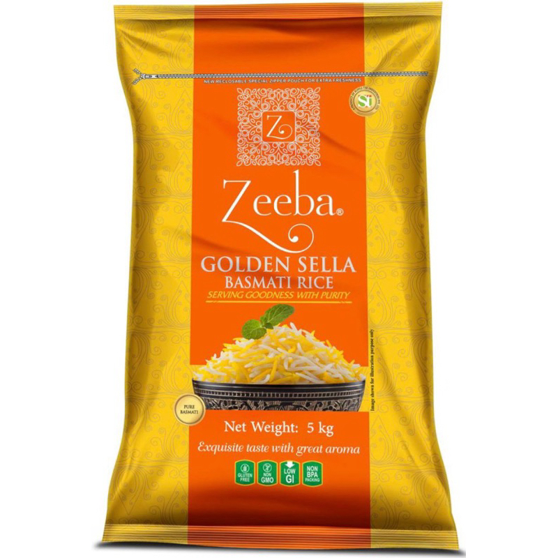 Zeeba Healthy Golden Sella Basmati Rice brown basmati rice | Shopee ...