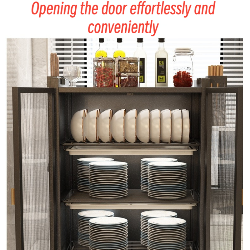 Metal Kitchen Dish Rack Storage Cabinet Multi-functional Kitchen ...