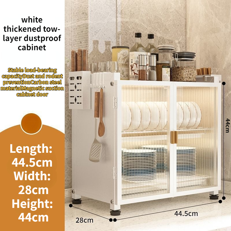 Metal Kitchen Dish Rack Storage Cabinet Multi-functional Kitchen ...