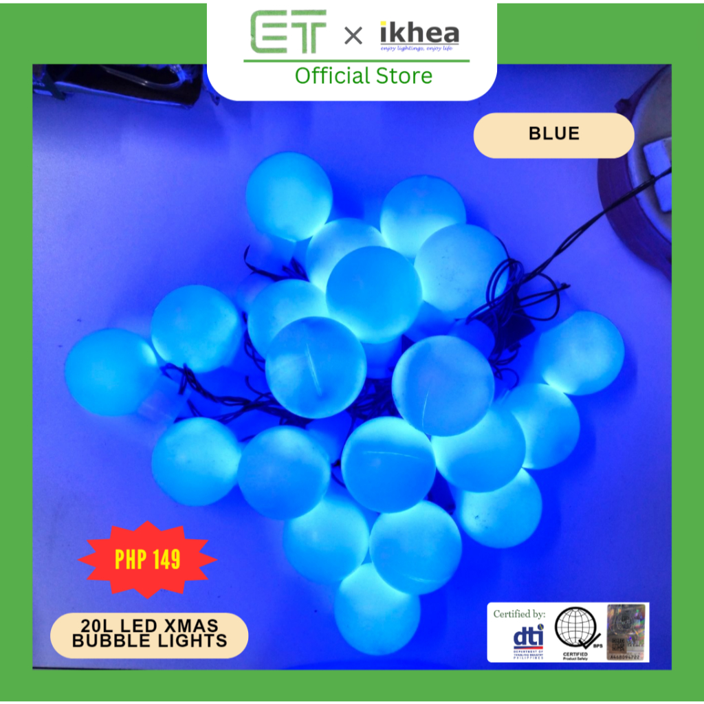 ET 20L LED BUBBLE LIGHTS with Multifunction Christmas Lights ICC ...