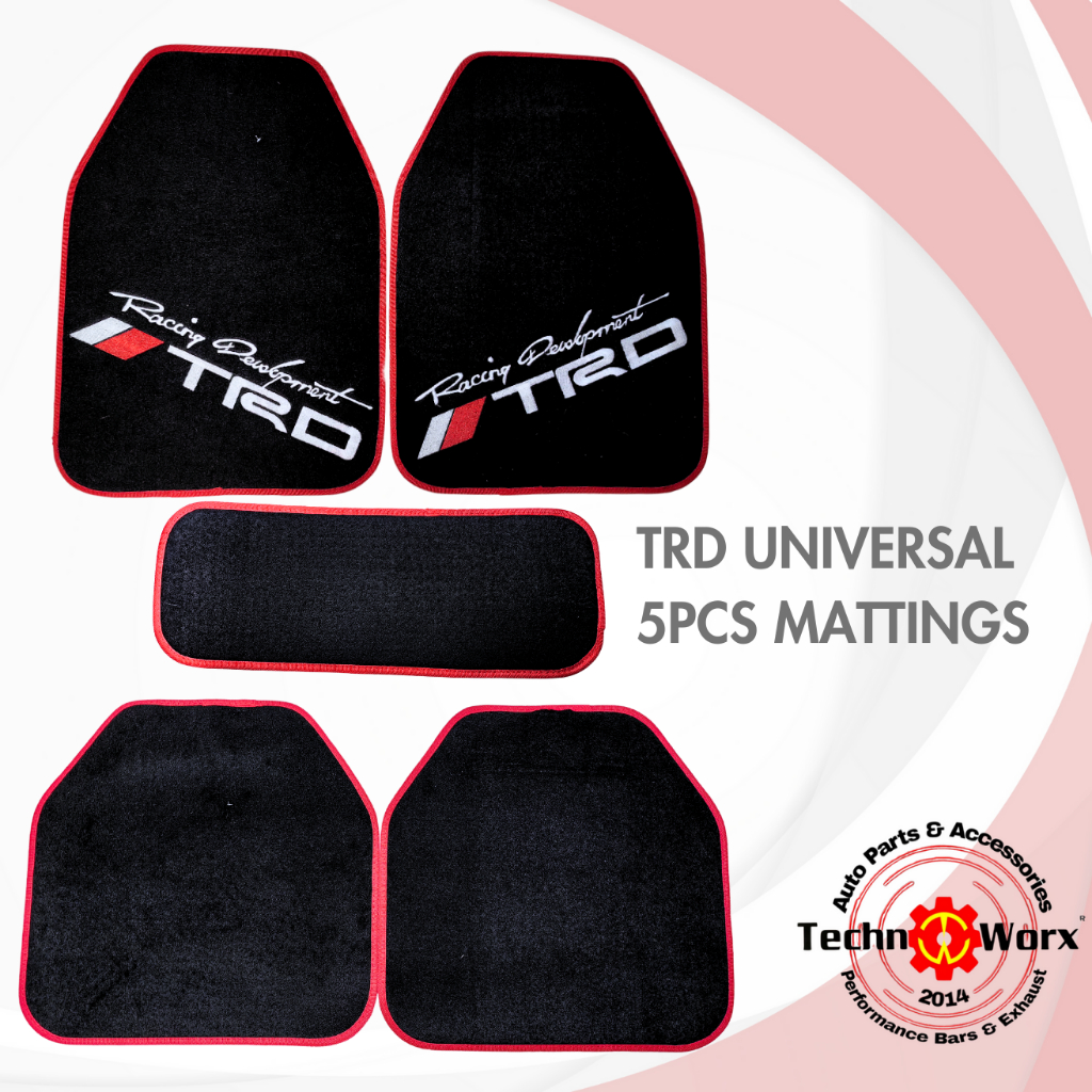 Toyota TRD FLOOR MATTINGS Racing Development 5pcs Matting Embroidered ...
