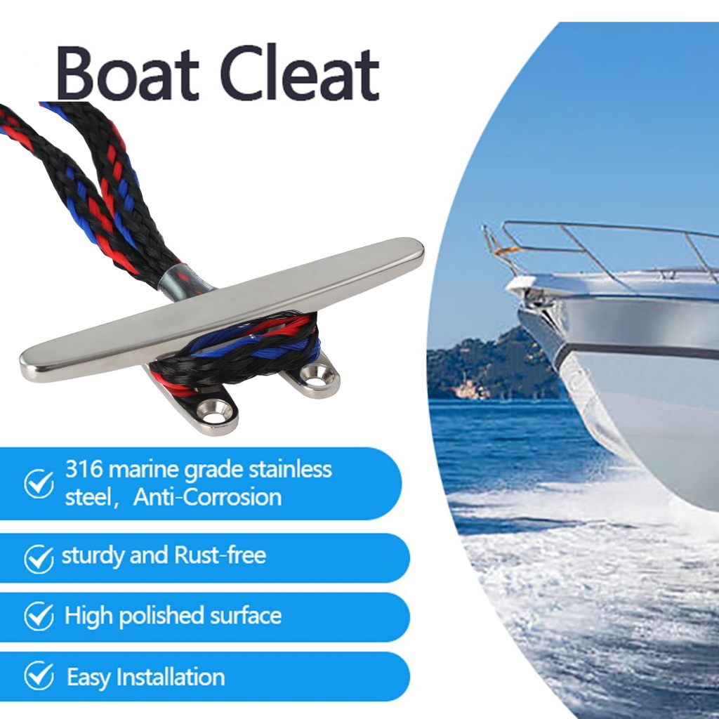 Stainless Steel Boat Rope Cleat 5/6Inch Heavy Duty Open Base Boat Dock ...