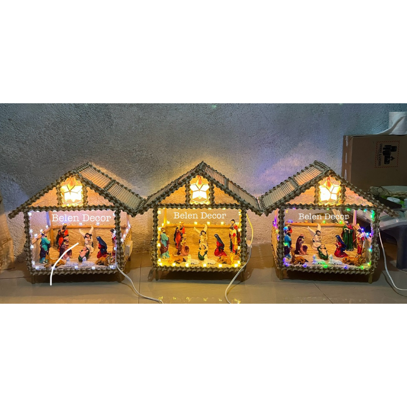Belen Nativity Set With Led Lights (Figurines included) | Shopee ...