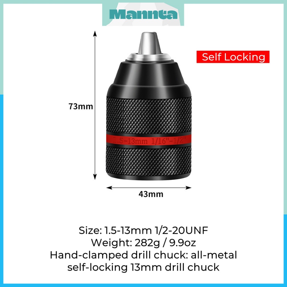 1/2-20UNF Self Locking Drill Chuck Electric Drill Chuck 13mm Ratchet ...