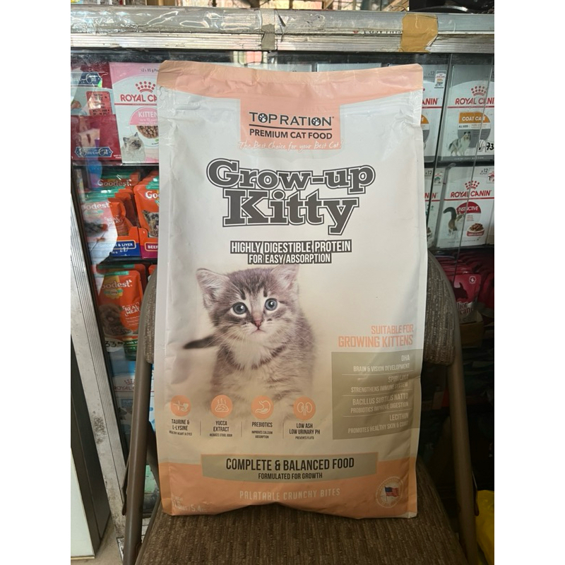 Top Ration Grow Up Kitty Dry Cat Food For Kittens 1 Kilogram Shopee