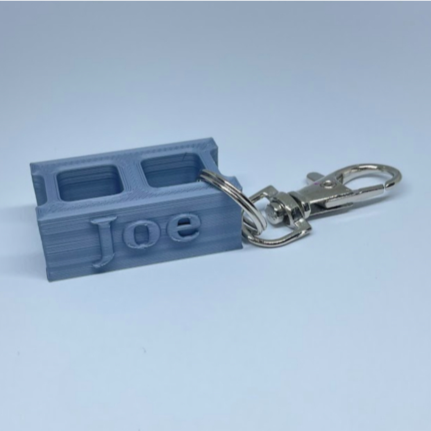 3D Printed Hollow Block Charm/Keychain – Custom Mini Cinder Block with ...