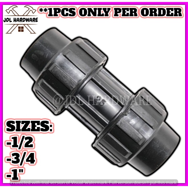 3801 1PCS COUPLING PE (1/2, 3/4, 1INCH) Fast Direct Head PVC Water ...