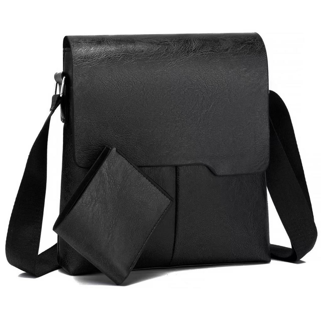 mm shop#308 korean fashion leather 2in1 sling shoulder bag for men ...
