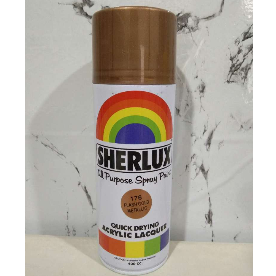 SHERLUX ALL PURPOSE SPRAY PAINT 400cc QUICK DRYING PAINT | Shopee ...