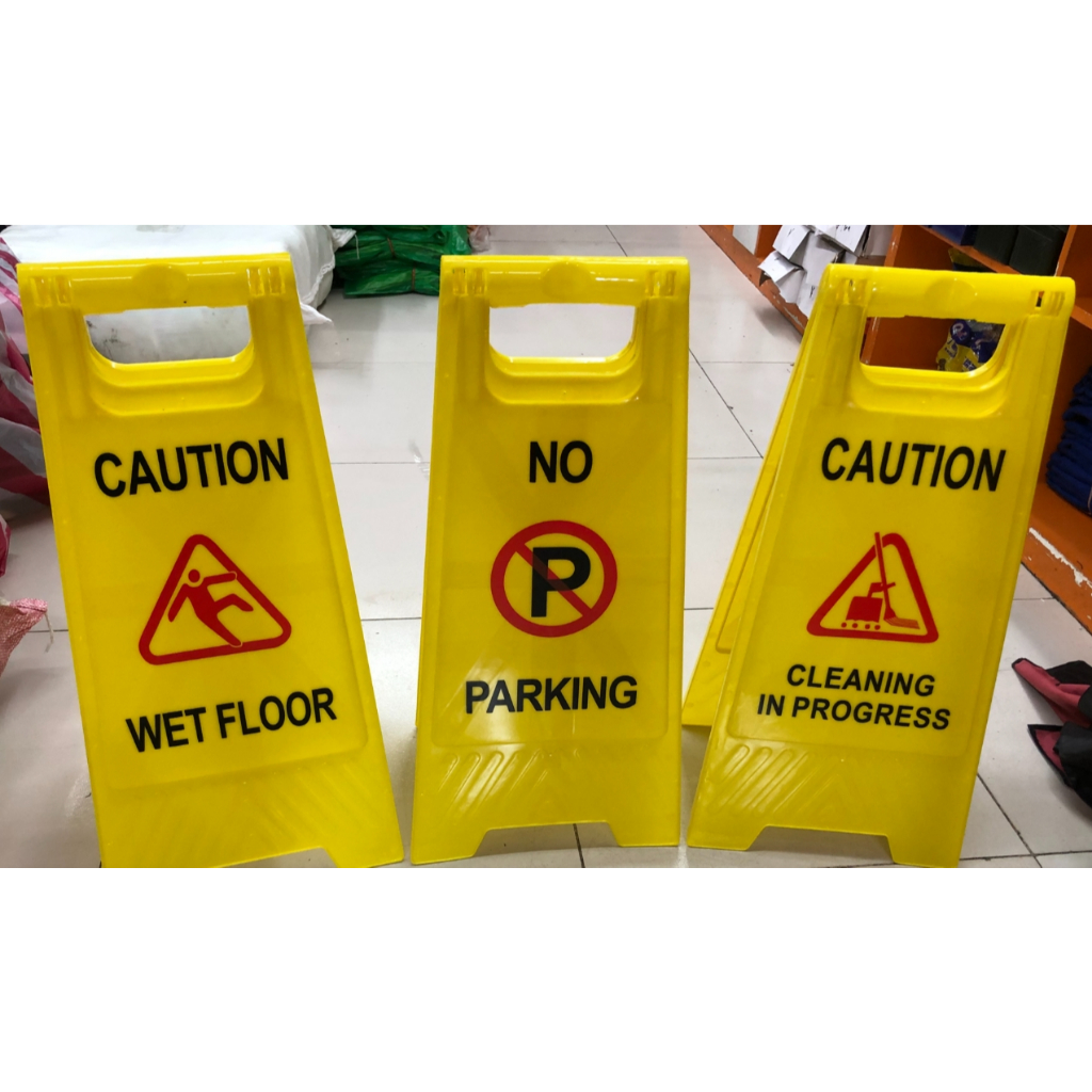 【COD】Caution Wet Floor Signage / No Parking Signage Warning Foldable ...