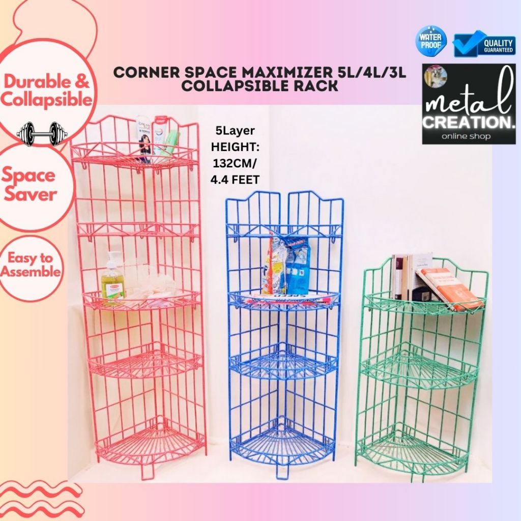 MetalCreation Corner Rack Space Maximizer Collapsible Rack ...