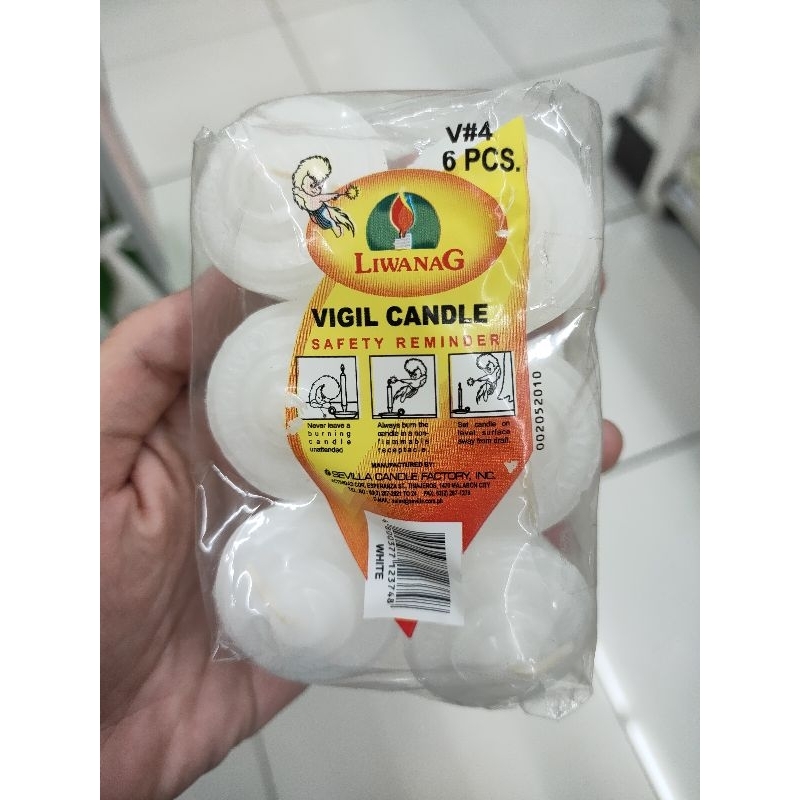 Liwanag Vigil Candle Kandila (White, Red and Yellow Candle) Sold per ...