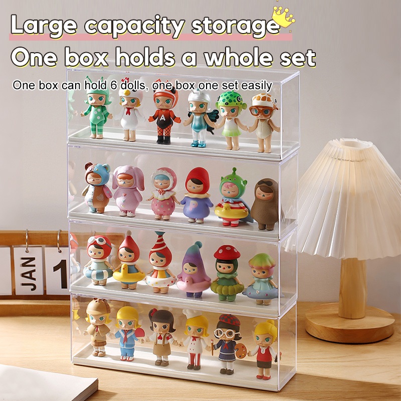 Acrylic Display Case Toy Storage Transparent Dustproof Box Toy Doll ...