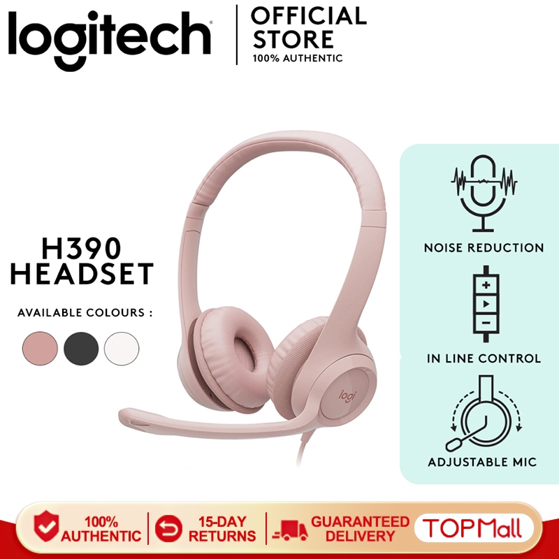Logitech Headset H390 Wireless Usb Headphones With Mic Logitech