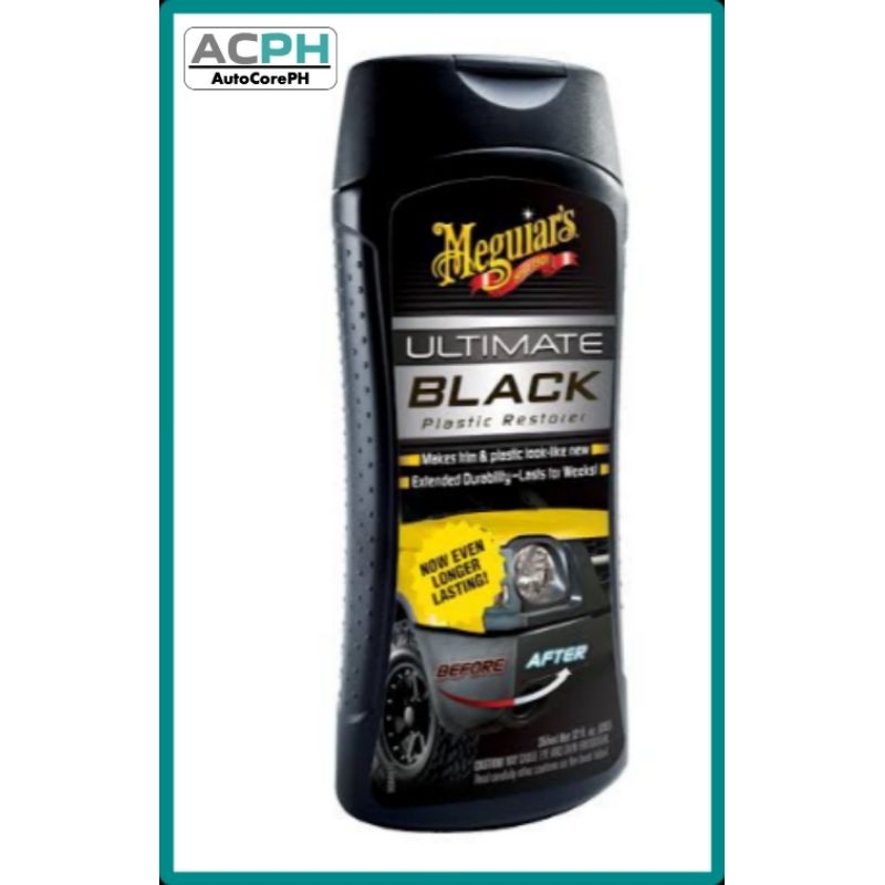Meguiar's Ultimate Black Plastic Restorer - 12 Oz - Restore & Protect Trim (G15812)