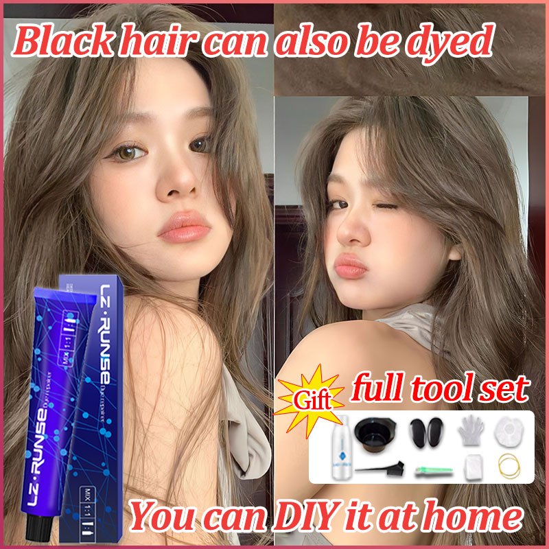 No bleaching required hair color permanent Hair Dye 100ml milk tea hair ...