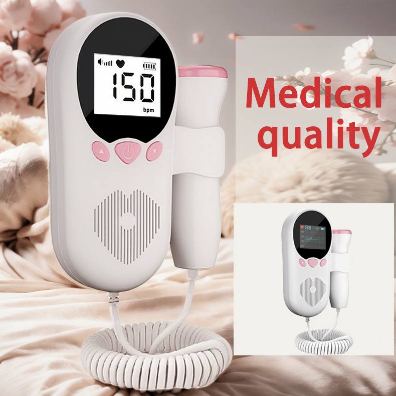 Portable Fetal Doppler Affordable Baby Heart Monitor Medical LCD Screen