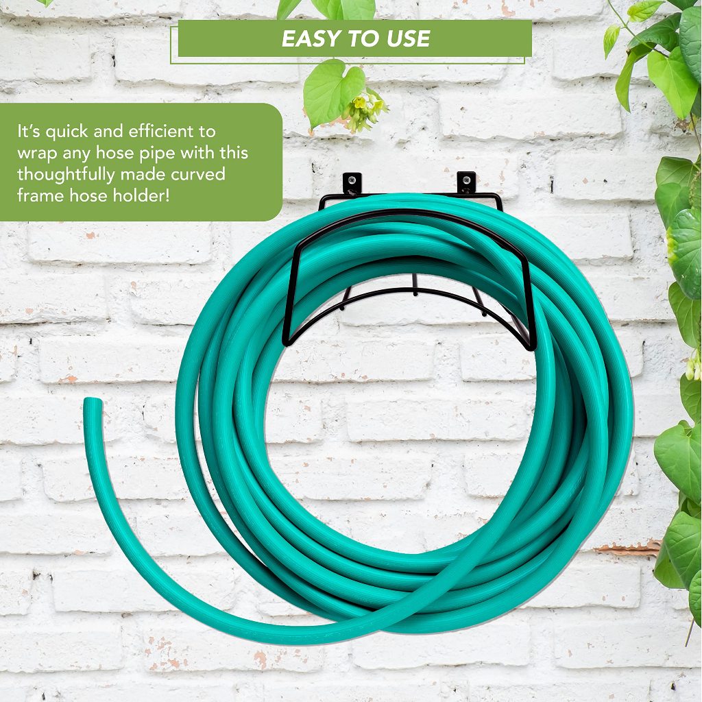 Garden Hose Rack Organizer Metal Hose Rack Hanger Holder Storage Rack ...
