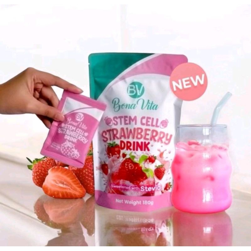 Bonavita stem cell strawberry drink mix | Shopee Philippines