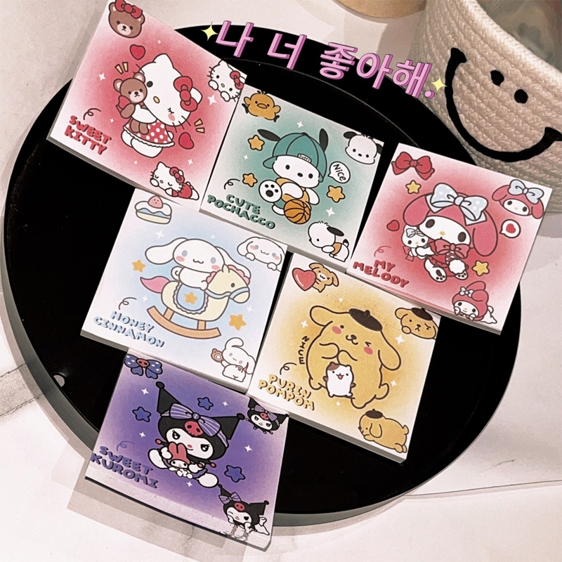 【⚡MT】Cute Cartoon Kuromi Sticky Notes Student Learning Stationery