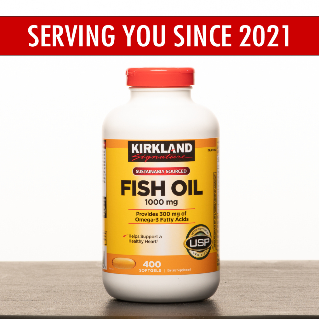 Kirkland Signature Fish Oil 1000MG, 400 Softgels (Expiration Date