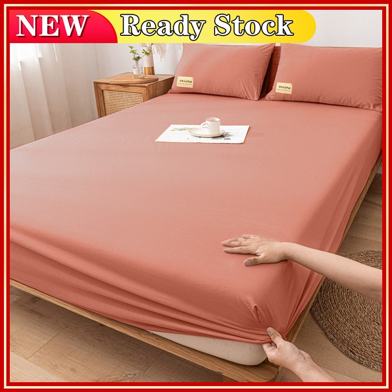 3 in 1 Plain Bedsheet No Lukot No Gusot Bedsheet Single/Double/Queen