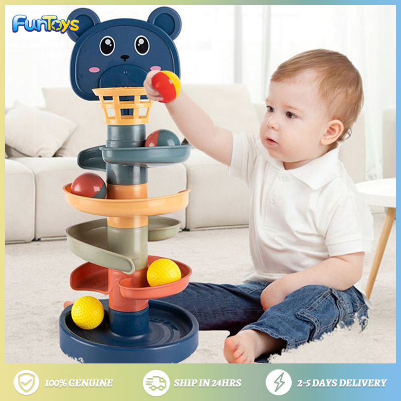 FunToy 7/5/3 Layers Rolling Slide Ball Children's Fun Track Slide Ball ...