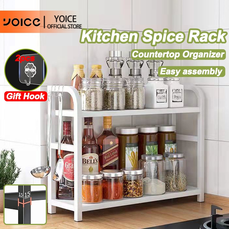 YOICE Seasoning Organizer Storage Rack Kitchen Oil Bottle/Seasoning Jar ...