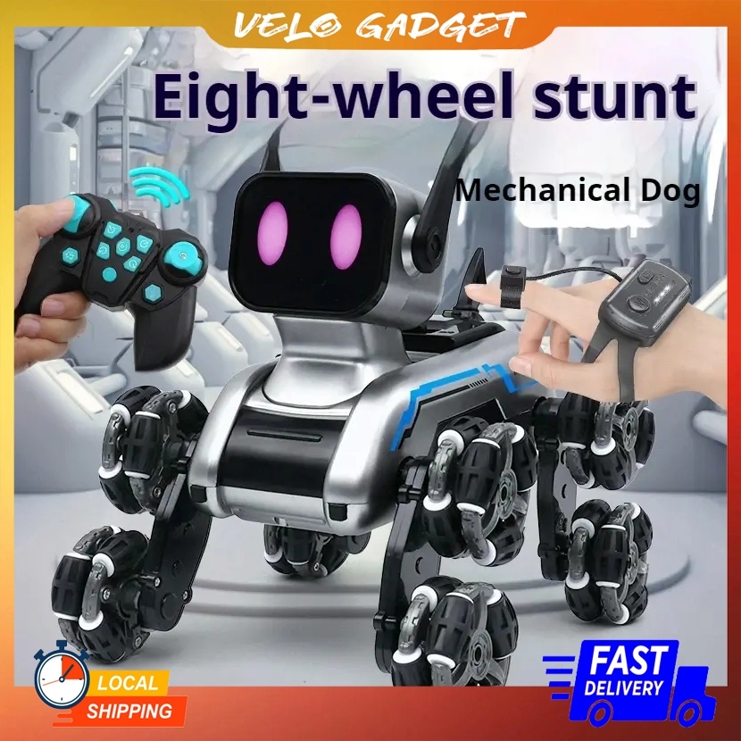 Eight Wheel Mechanical RC Stunt Dog Hand Gesture Controller Intelligent ...